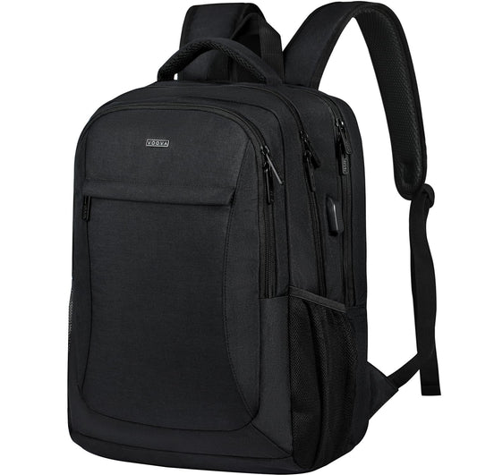 Voova Travel Laptop Backpack for Women & Men, Lightweight Business Rucksack Work Bag with USB Charging Port, Anti Theft Backpack Waterproof Slim