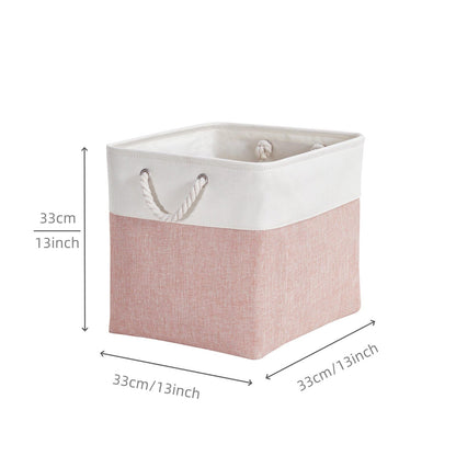 Mangata Fabric Storage Baskets, 33x33x33cm Cube Storage Unit Boxes Storage Boxes for Organizing Clothes Shelf Nursery Home Closet