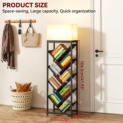 IBUYKE 9 Tier Tree Bookshelf with Top Shelf,Black TBC002B