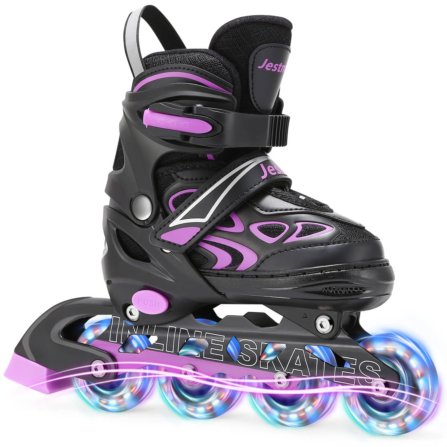 Adjustable Inline Skates for Kids, Girls Boys Light up Inline Skates Size Adjustable Roller Blades for Beginners (Medium (UK 1-4))