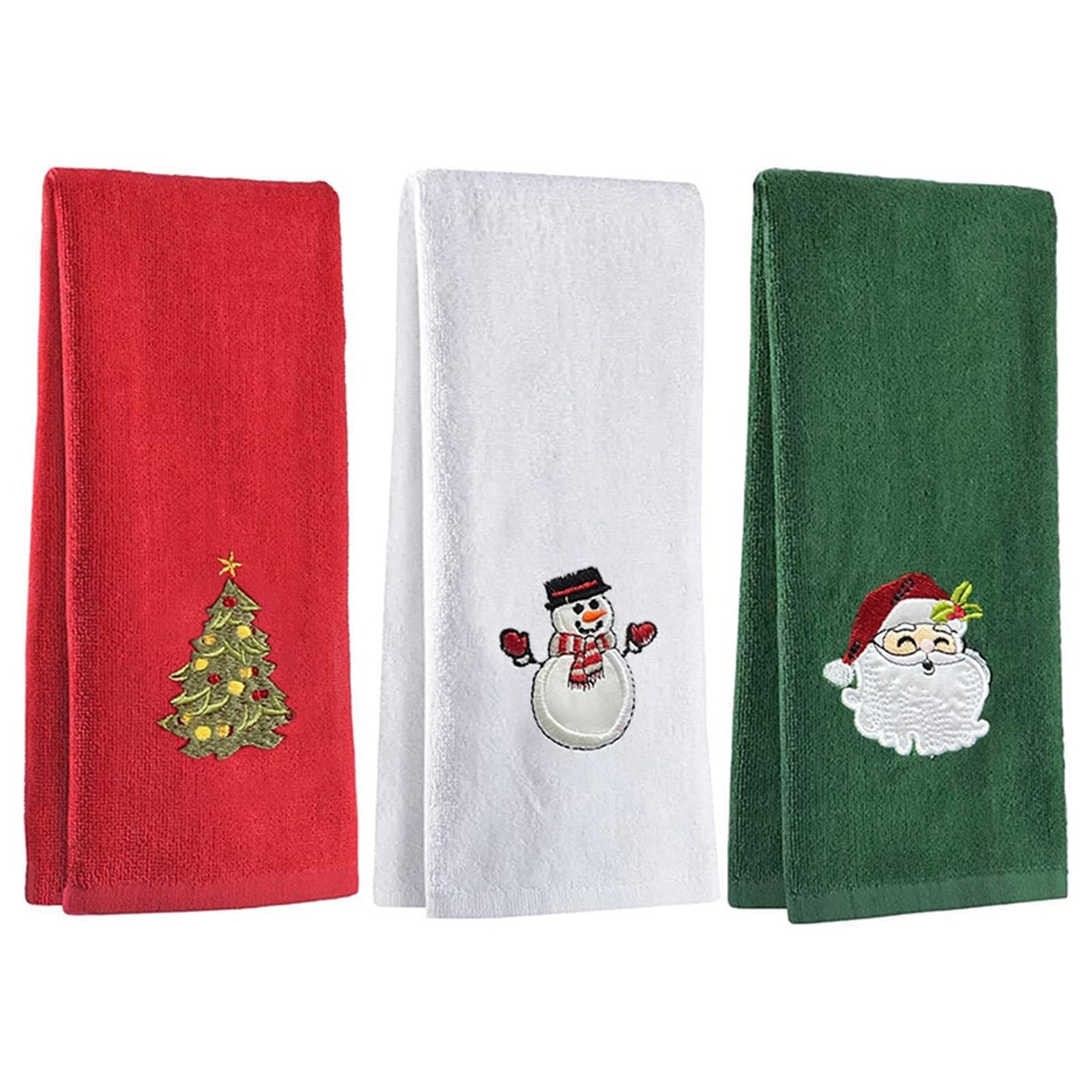 Springcmy Christmas Hand Towels3 Pack Set Kitchen Dish Towels Bathroom Housewarming Gifts Absorbent Kitchen Towels Christmas Decorations Towel