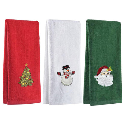 Springcmy Christmas Hand Towels3 Pack Set Kitchen Dish Towels Bathroom Housewarming Gifts Absorbent Kitchen Towels Christmas Decorations Towel
