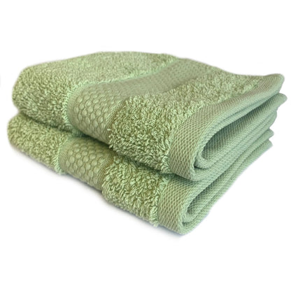 Sue Rossi Face Cloths Pack of 2 or 6, Turkish Combed Cotton, 30cm x 30cm Wash Cloth Fingertip Flannel, Soft & Absorbent