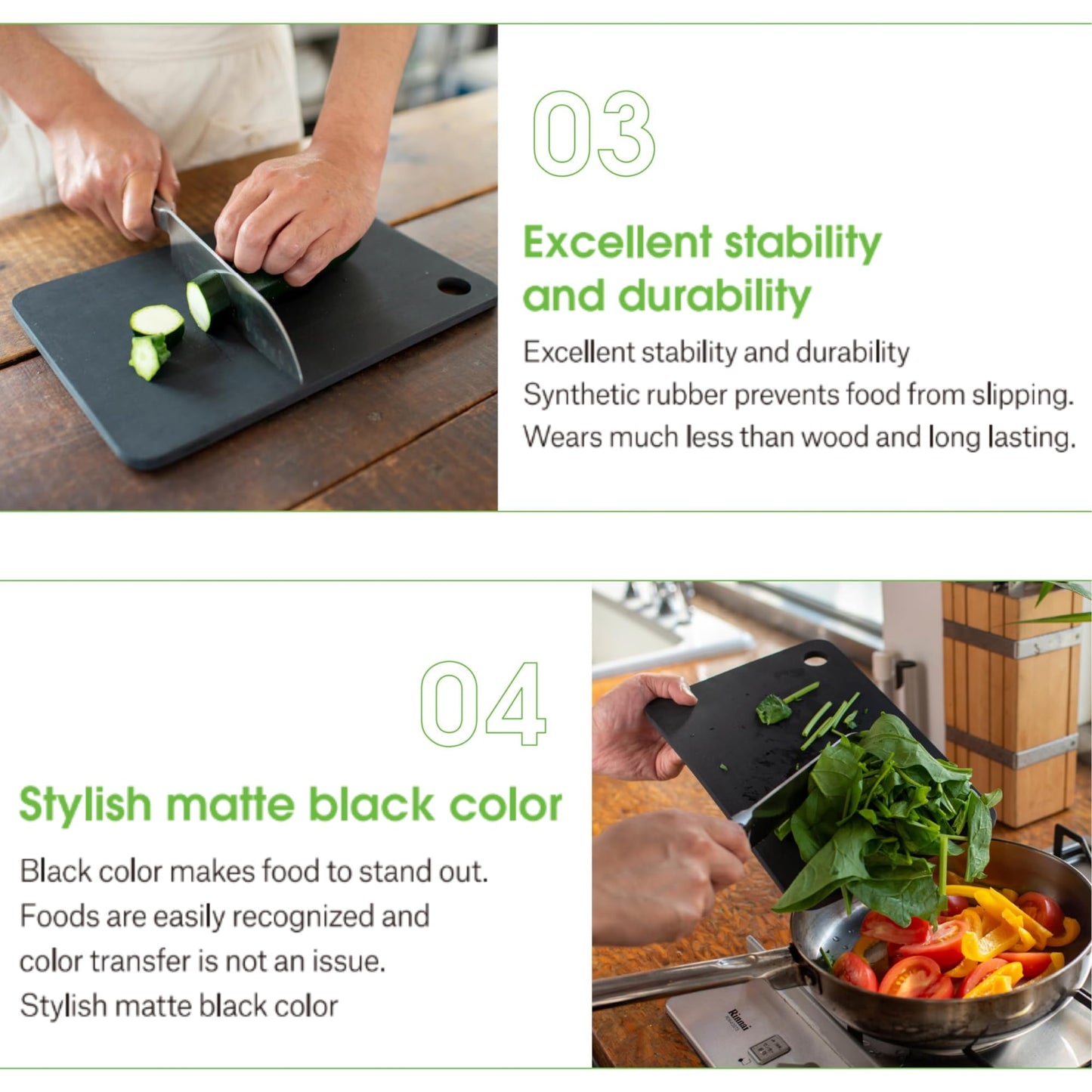 Rubber Rubber NBD002 Cutting Board, Synthetic Rubber, Black,Made in Japan
