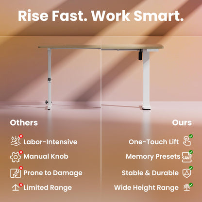 HUANUO Standing Desk 80x48cm mit 4 Memory height settings