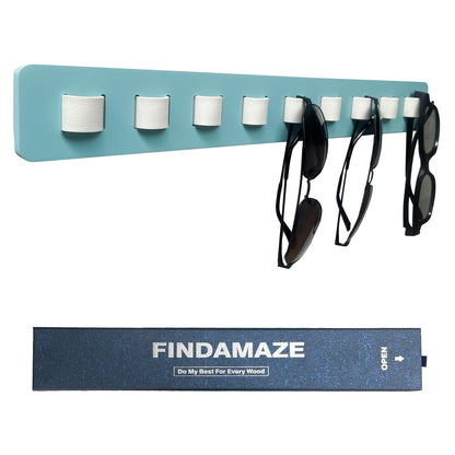 FINDAMAZE Sunglasses Organizer Wood Sunglasses Storage Wall Mounted Glasses Holder/Sunglasses Stand Eyewear Display for Men or Women