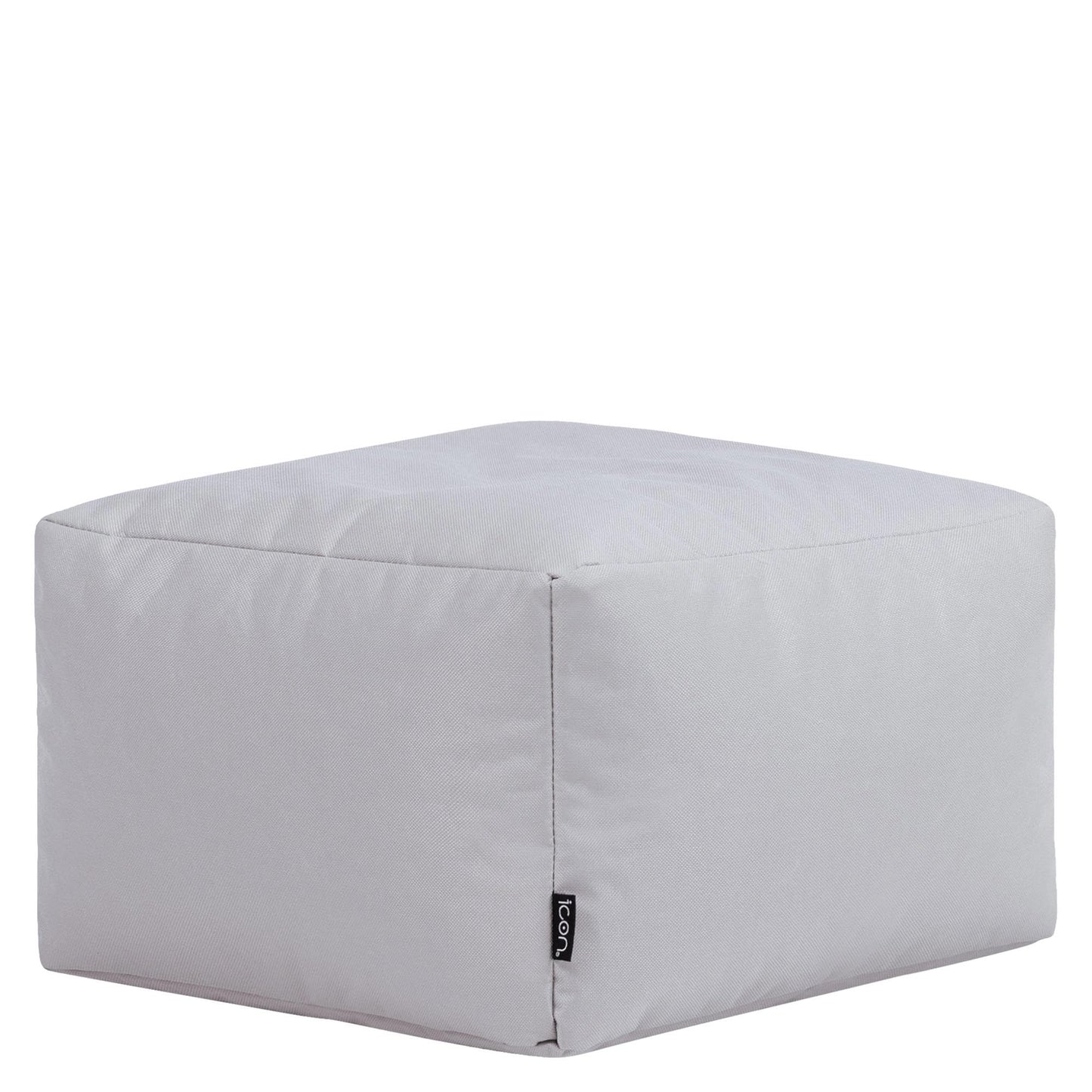 Bean Bag Bazaar Outdoor Bean Bag Footstool with Filling Included, Grey