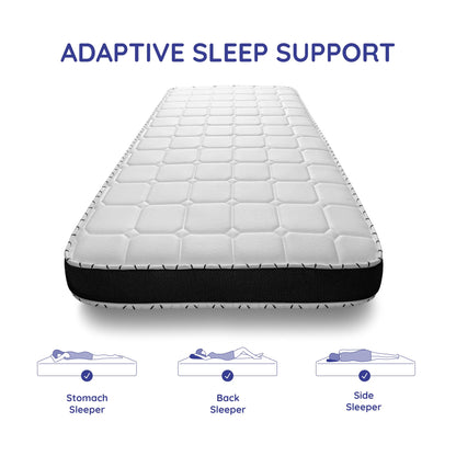 COSMOS 3ft Single Mattress Memory Foam Mattress 6 Inch Deep Plush Mattress (90x190cm) Back Support Fire Retardant Skin Soft, Upsilon