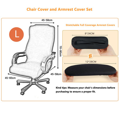 FYTXSZ Stretchable Office Chair Covers Set with Armrest Covers - Universal Fit for Gaming, Desk & Ergonomic Chairs | Durable, Machine Washable