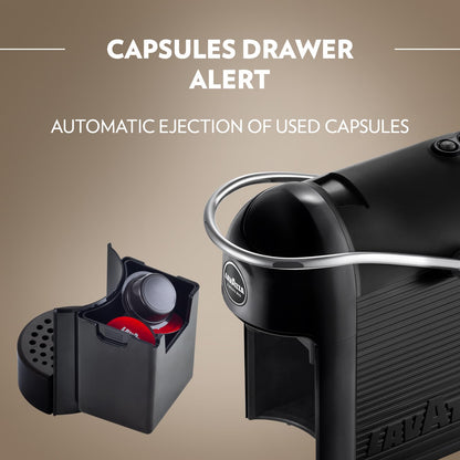 Lavazza, A Modo Mio Jolie EVO, Coffee Capsule Machine, Made from 36% Recycled Plastic, Compatible with A Modo Mio Pods, with Removable Cup Rest,