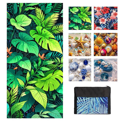 JAODFK Microfibre Beach Towel 71"X32" Quick Dry Lightweight Sand Free Large Thin Towels Travel Essentials For Adults Womens Swim Bath Accessories
