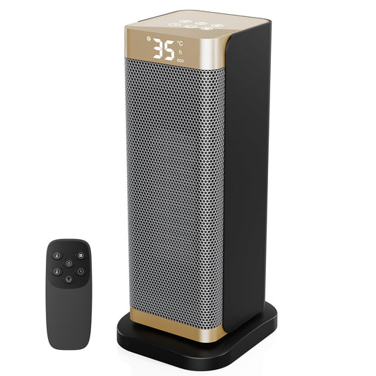 DDHTSAL Portable Electric Heater - 2000W Energy Efficient Quiet Space Heater, 3 Modes, ECO Mode & 12H Timer, Tip-Over/Overheat Protection, 70?