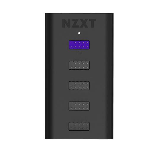 NZXT Internal USB Hub 3 - AC-IUSBH-M3-4 Internal USB 2.0 Ports - 3M Dual Lock Tapes - Magnetic Body - Plug and Play