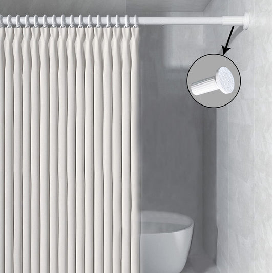 128cm-177cm Long Tension Curtain Rod, No Drilling Extendable Stainless Steel Curtain Pole for Windows and Bathroom,Telescopic Shower Curtain Rod, Room