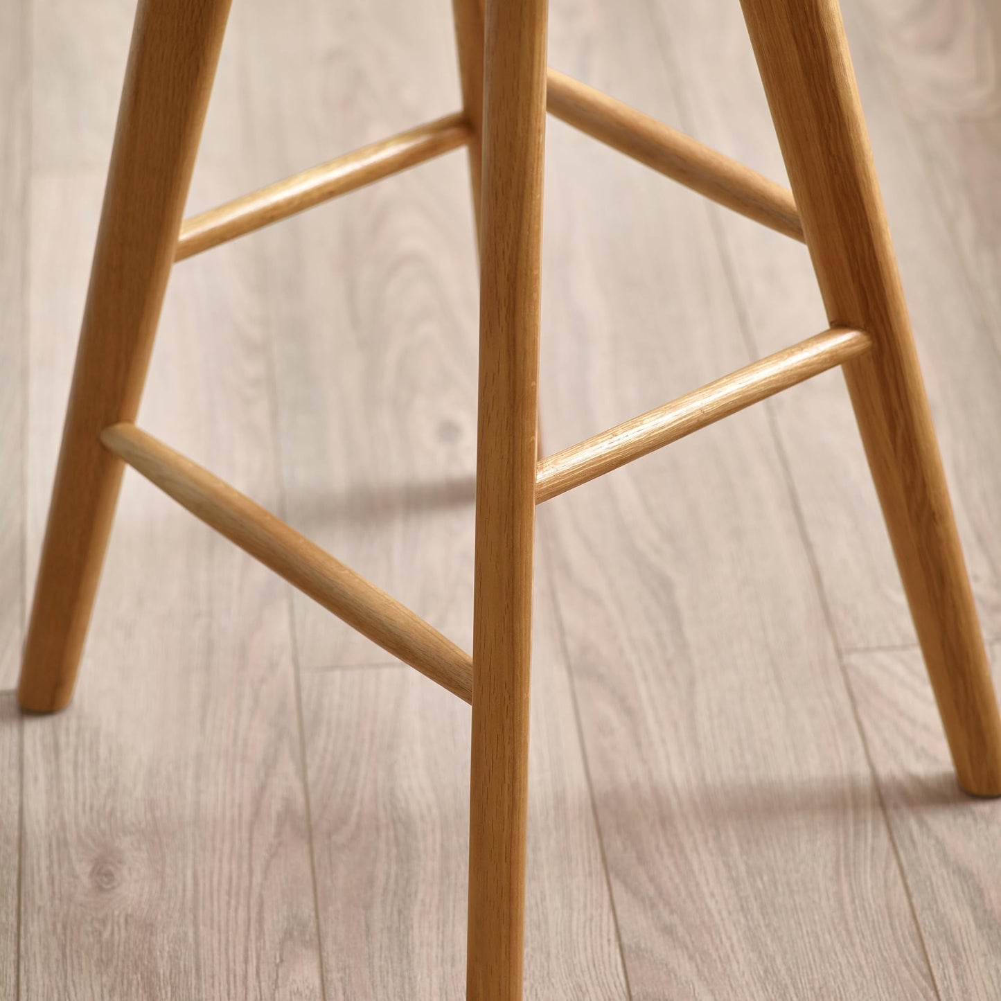 Julian Bowen Mulu Bar Stool, Solid Oak - H66 x W45 x D39.5cm