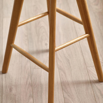 Julian Bowen Mulu Bar Stool, Solid Oak - H66 x W45 x D39.5cm