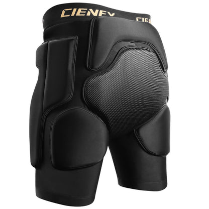 Cienfy 3D Hip Protective Padded Shorts EVA Tailbone Pad Impact Gear for Skiing Skating Snowboarding Skateboarding (Small)