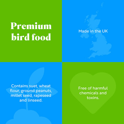 RSPB - Fat Balls for Wild Birds, High Energy Food, Suet Balls for Wild Birds, Made in the UK, Suitable for Year-Round Feeding (Box of 160)