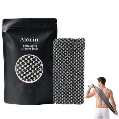 Exfoliating Shower Towel - Deep Exfoliating Towel, Back Scrub Gentle on Sensitive Skin, 3D Weaving   Technique Shower Towel Machine Washable