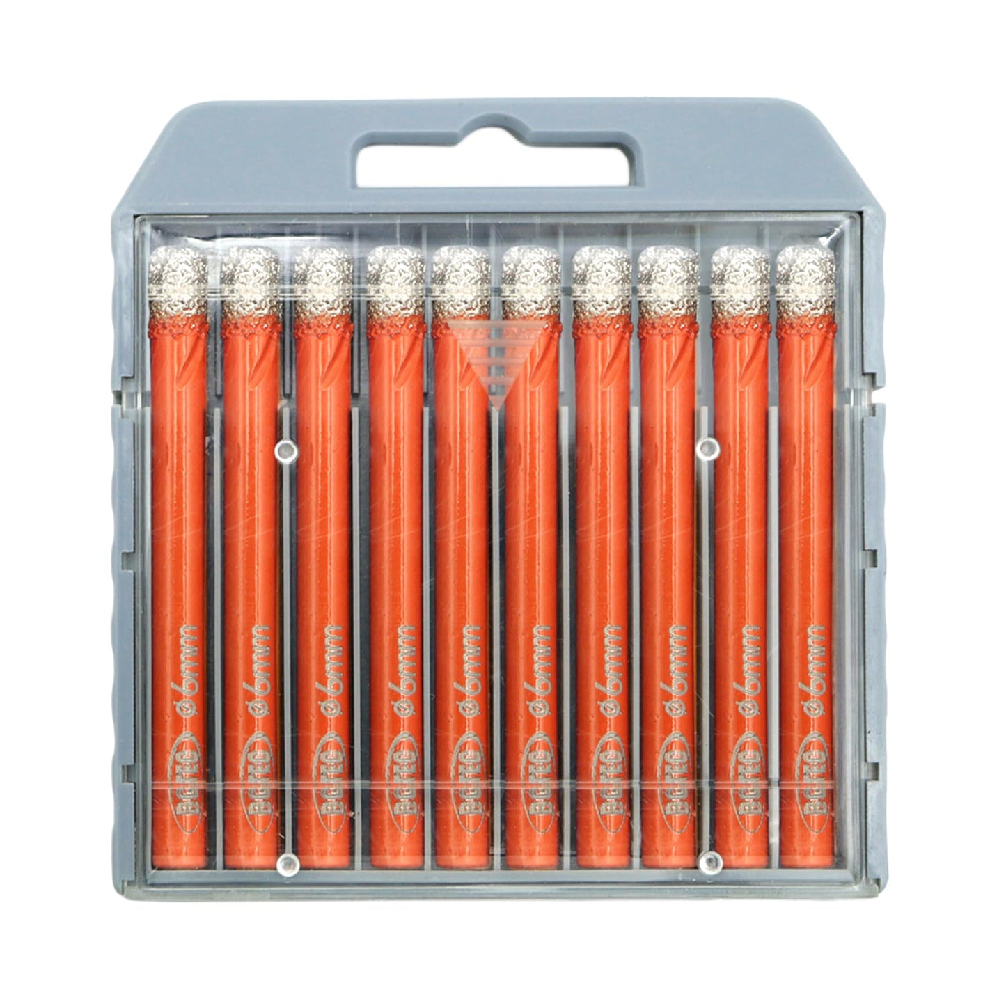 Dry Diamond Drill Bit Set,BGTEC 10pcs 6mm Hole Saw for Granite,Marble,Masonry, Concrete, Tile/Ceramic, Glass, Hard Plastic,Vacuum Brazed Diamond Core