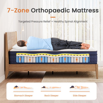 Uliyati 12 Inch Orthopedic Hybrid Mattress - Single, Medium Firm