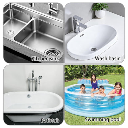 TQIOQIY 43mm Adjustable Bath Plug, Heavy Duty Brass Chrome Bathtub Drain Stopper, Height Adjustable Pop-Up Bathtub Plug 55mm