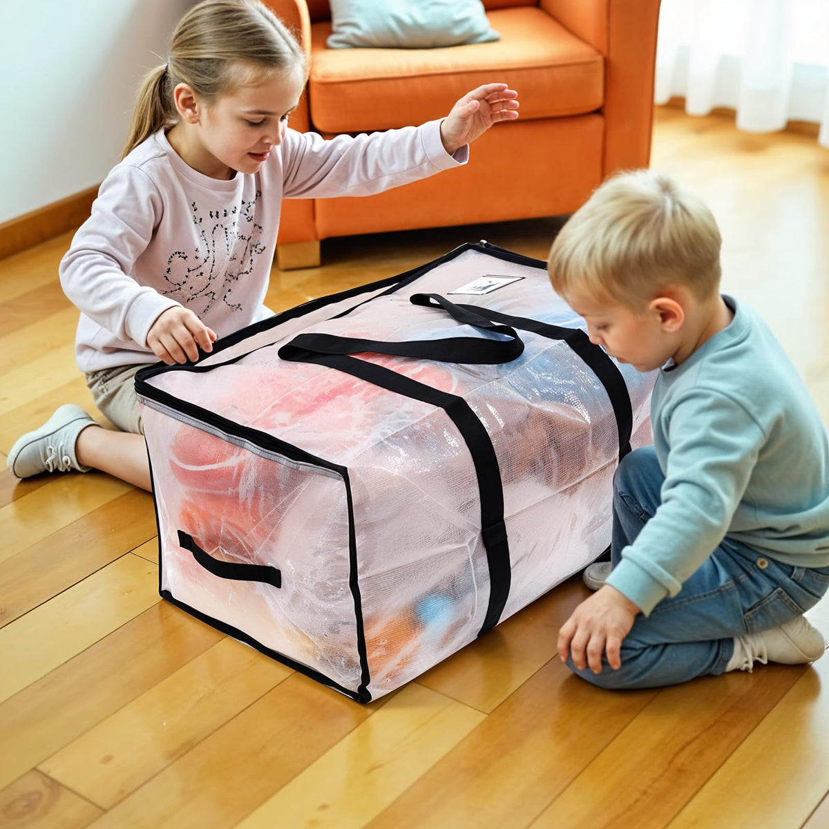 Dntorx 8 Pack 105L Moving Bags Heavy Duty Storage Bag Dorm Moving Essential