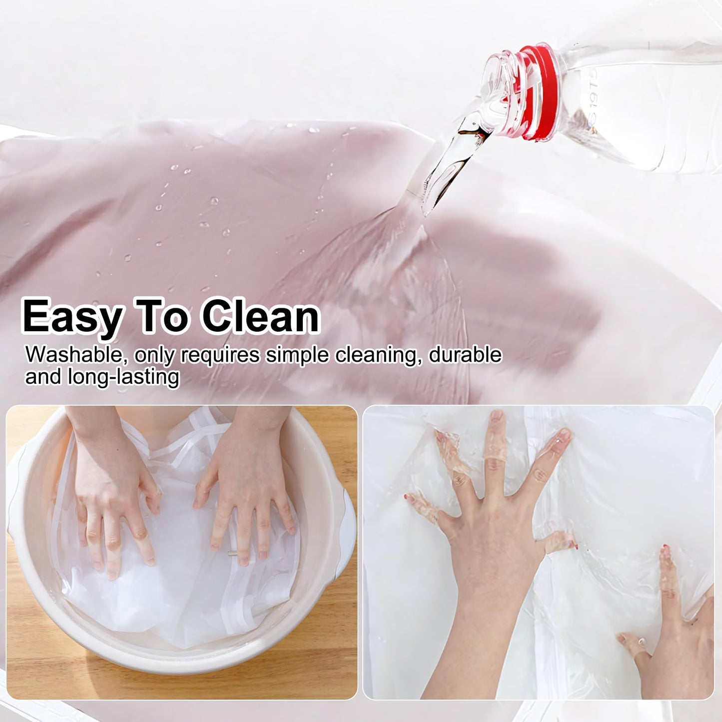 6 Pcs Long Garment Bags 60x100cm Waterproof Zip Clothes Covers