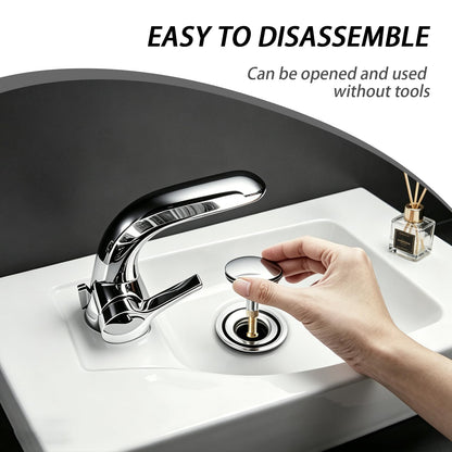 TQIOQIY 43mm Adjustable Bath Plug, Heavy Duty Brass Chrome Bathtub Drain Stopper, Height Adjustable Pop-Up Bathtub Plug 55mm