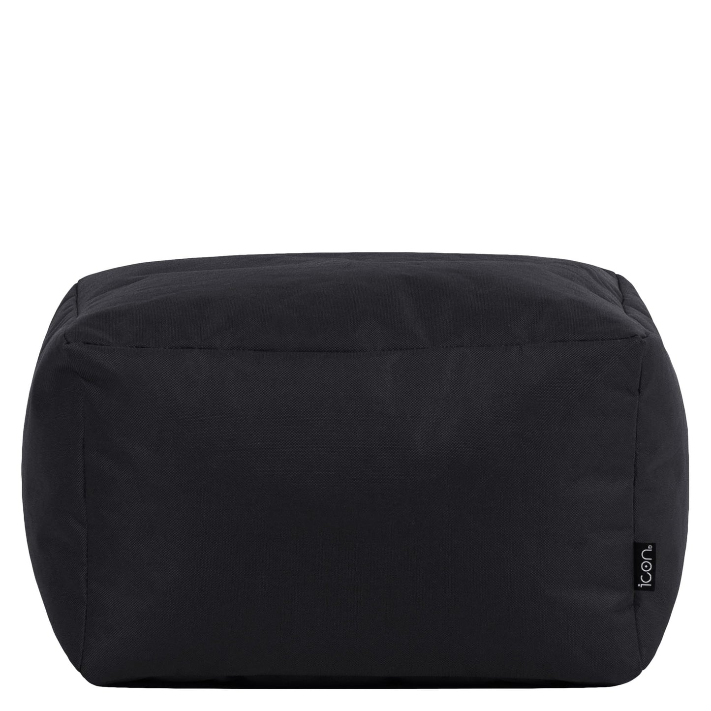 Bean Bag Bazaar Outdoor Bean Bag Footstool with Filling Included, Black
