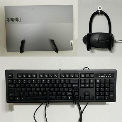 Laptop Wall Mount, Adjustable Universal Storage Organizer for Laptops, MacBook, Keyboard, Tablets, Mouse, iPad and More for Office and Home