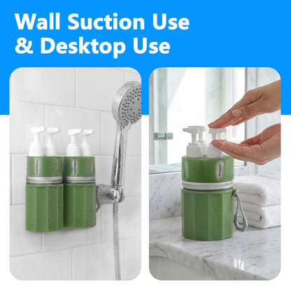 Yotako 4 in 1 Travel Dispenser with Suction Cup, TSA Leak Proof Silicone