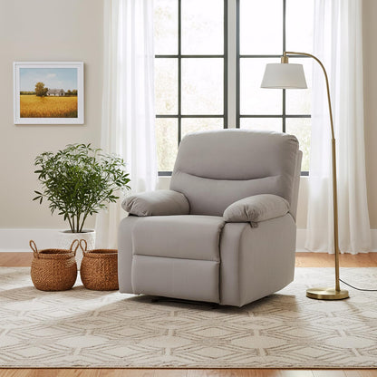 Panana Grey Fabric Manual Recliner Sofa Armchair - Living Room Furniture, Lounge Chair Sofa for Ultimate Comfort & Elegance. Single Seater Sofa for