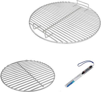 Denmay 7432 Cooking Grate and 7440 Charcoal Grate for Weber 47 cm Charcoal Grills, Fits Weber One-Touch, Bar-B-Kettle, Smokey Mountain Cooker Smoker,