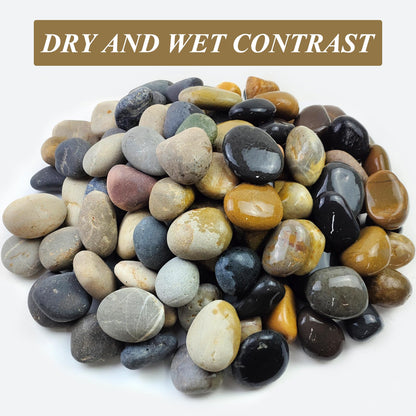 FANTIAN 20 lbs Garden Stones,4-6 cm Large Beach Cobbles. Decorative Pebbles for Garden, Plant Pots, Ponds, Water Features, Aquarium Stones and Ground