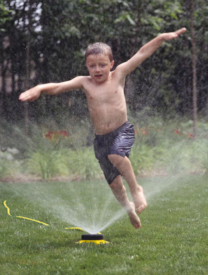 Dramm 15021 ColorStorm 9-Pattern Turret Sprinkler with Heavy-Duty Metal Base, Red