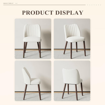 MALOL Upholstered Dining Chairs Set of 4, Fabric Chairs for Dining Room with Solid Wood Legs and Thick Seat Cushion