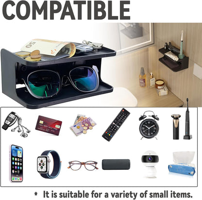 sciuU 2-Layer Structure Bedside Wall Shelf Organizer - Universal Wall Mount