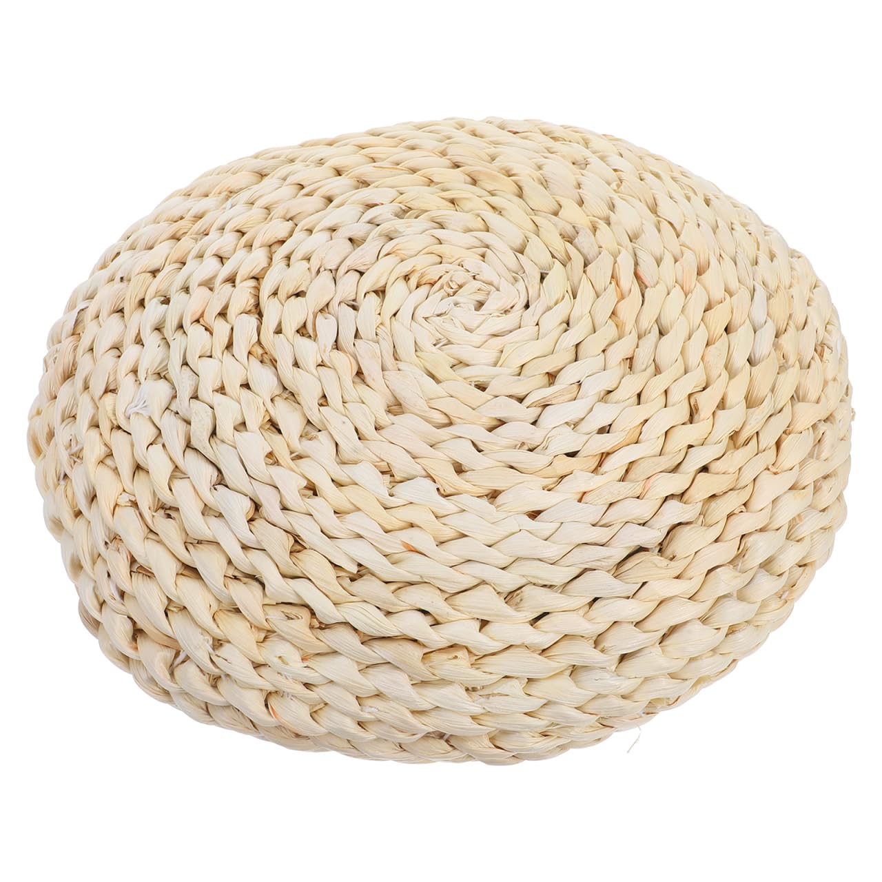 CAXUSD Round Straw-Woven Breathable Yoga Meditation Mat