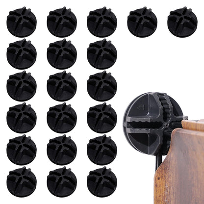Miiqxx 20Pcs Wire Storage Cubes Connectors Wire Cube Connectors Cube Modular Storage Black Plastic Grid Cube Wire Organizer for Modular Closet