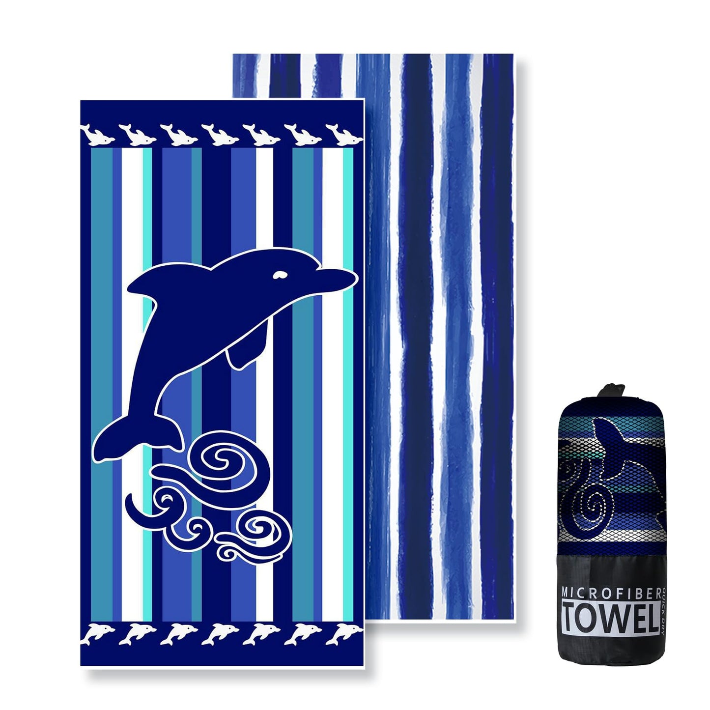 Lorymachy Microfibre Beach Towel - 180 x 100 cm Beach Towel XXL, 250 GSM Quick-Drying Bath Towel Beach, Skin-Friendly Beach Towel for Beach, Equipped