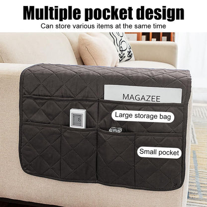 MiOYOOW Armchair Caddy, Large Capacity Sofa Armrest Organizer, 50 * 90cm, Sofa Arm Hanging Storage Holder for Remote Control Magazine Book Eyeglasses