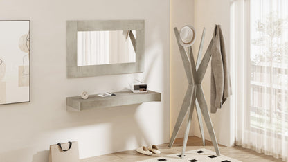Mobili Fiver, Coat stand, Emma, Concrete Effect, Grey, Made In Italy