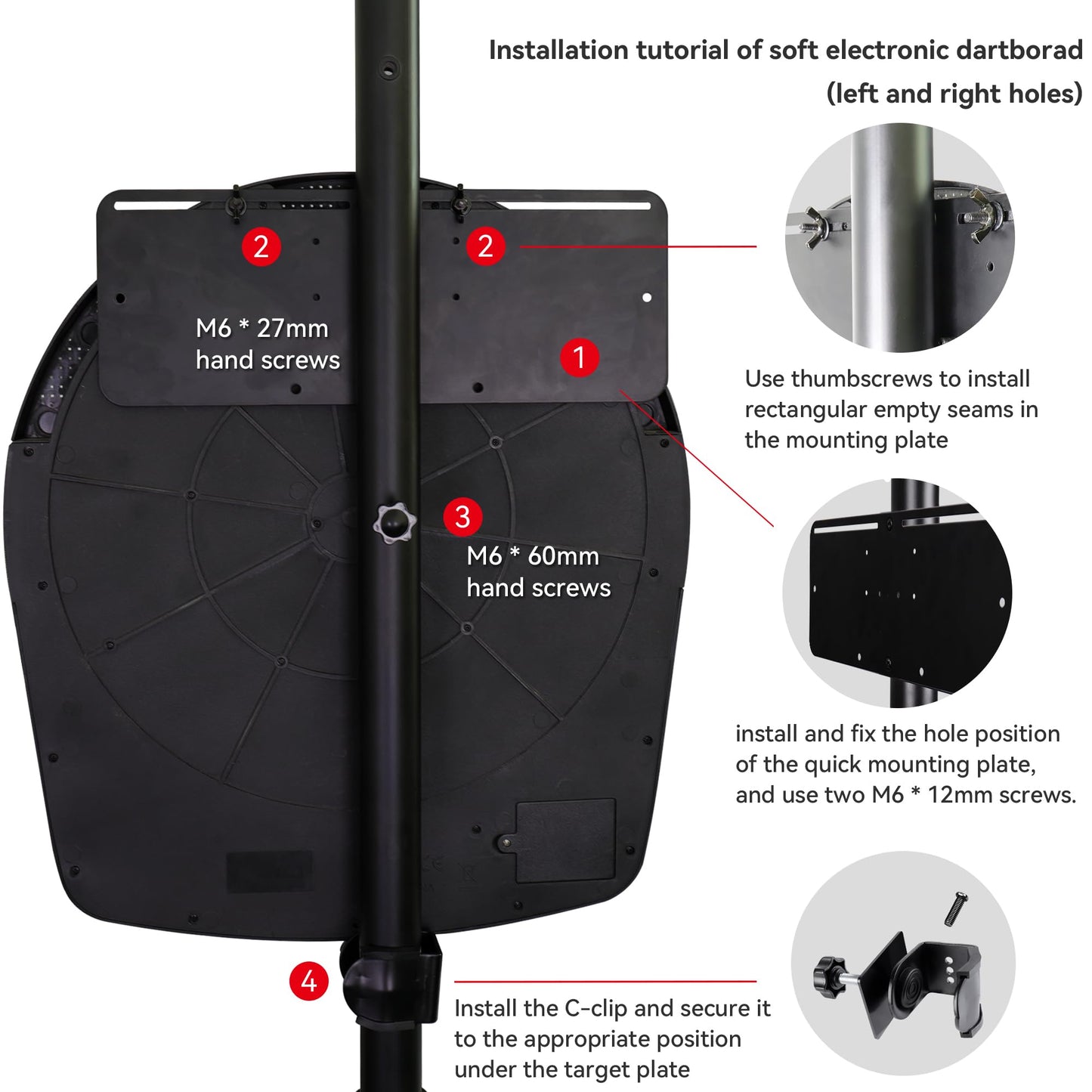 CyeeLife Dartboard Stand tripod ZD04A For Steel and soft board