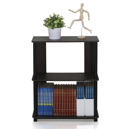 Furinno JAYA Book Shelf, 3-Tier Display Shelf, Open Storage Shelves, Shelving Unit, for Organization and Storage, Living Room, Garage, Home Office