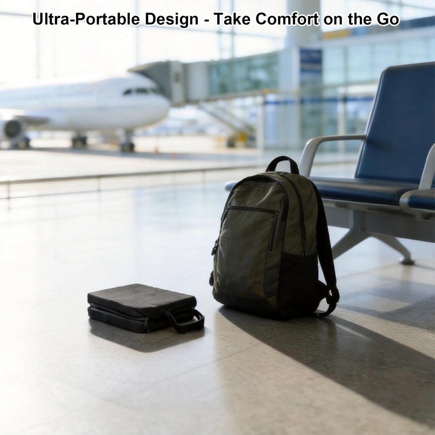 Gel Seat Cushion, Foldable Pressure Relief Cushions Non-Slip Ergonomic