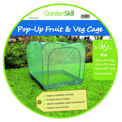 GardenSkill ? Network of Protection for seedlings, 1.35 m High, with Doors 1,25 m x 1,25 m x 1,35 m