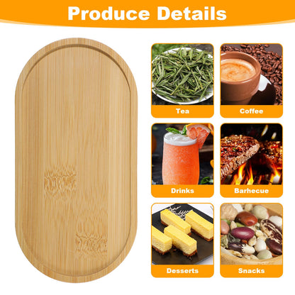 Hecila Bamboo Soap Tray Oval Soap Dispenser for Bathroom Wooden Soaps Dish Multi-Functional Countertop Bathtub Organizer Tray Kitchen Holders Jewelry