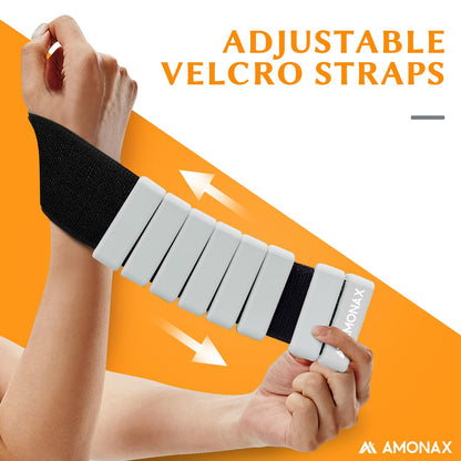 Amonax Adjustable Ankle and Wrist Weights Set, Fitness Leg Weights for Women Men, 2lb Pair for Strength Training, Pilates Weights Running Swimming