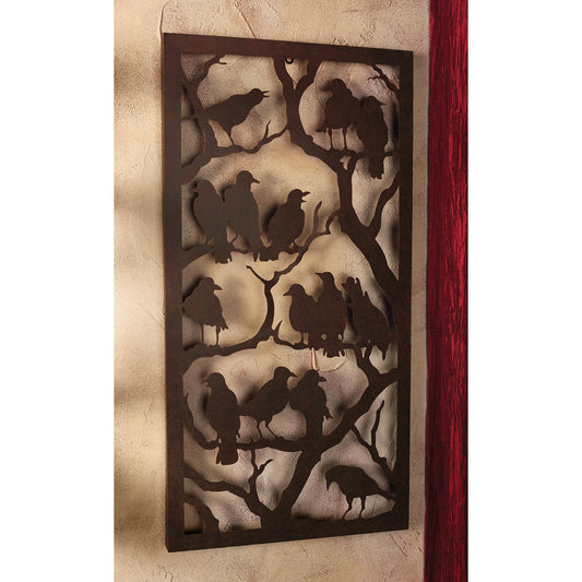 Design Toscano MH21577 Night of the Ravens Metal Wall Sculpture